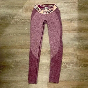 Gymshark Flex maroon leggings size small super stretchy workout pants gym